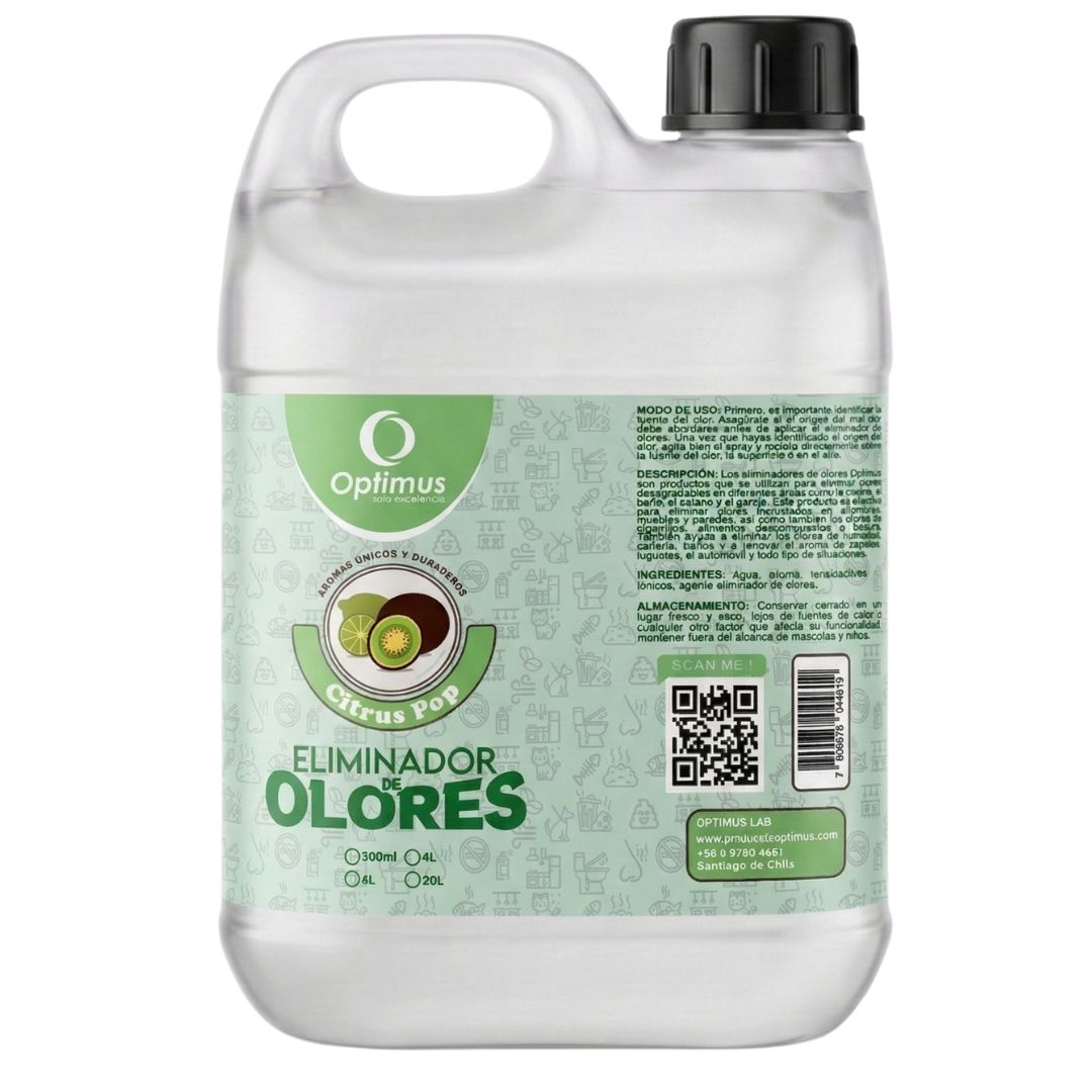 Eliminador de Olores Optimus – Citrus Pop (Kiwi) Refill 2 Litros