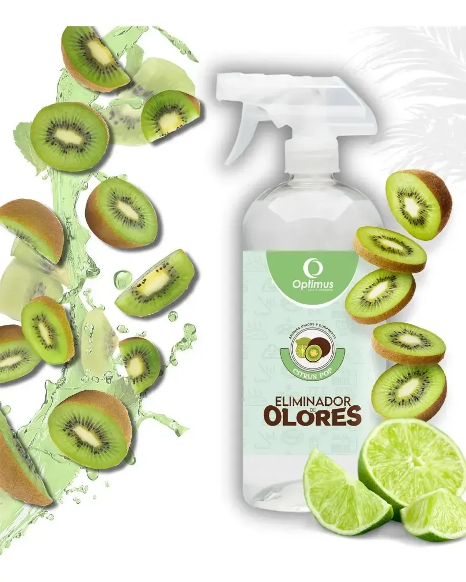 Spray Optimus Citrus Pop de 500 ml con rodajas de kiwi y limón