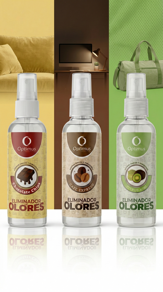Pack Go – 3 Sprays 60mL Optimus (Kiwi + Café + Chocolate) – Envío Gratis Santiago